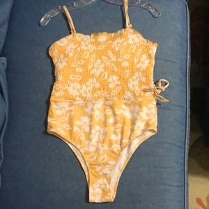 Yellow One Piece Swim Suit